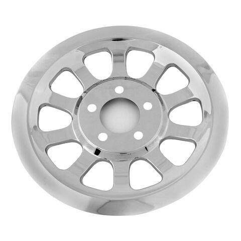 V-Twin Mfg. Chrome Outer Pulley Cover 66 Tooth For Harley Big Twin 2007-2017 [Previously Installed]