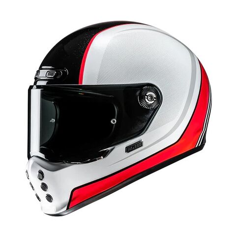 HJC V10 Hodu Helmet White/Red / LG [Open Box]