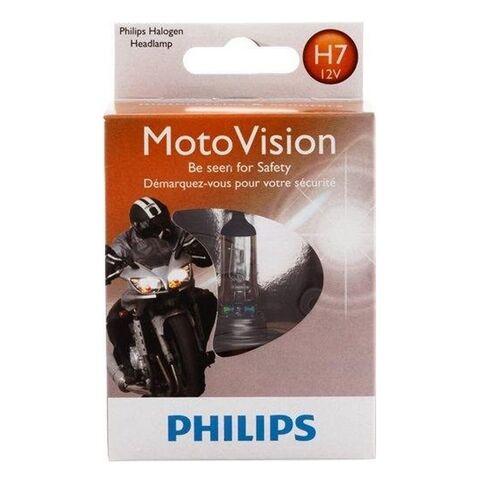 Phillips Moto Vision H7 Headlight Bulb White/Orange / H7 [Open Box]