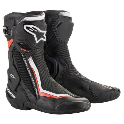 Alpinestars SMX Plus v2 Vented Boots Black/White/Fluo Red / 44 [Open Box]