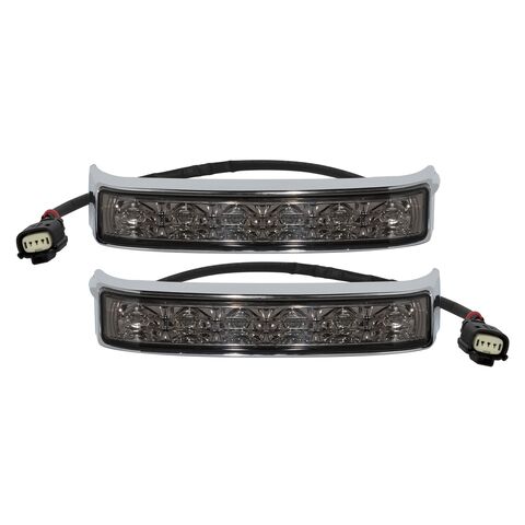 HogWorkz Saddlebag Turn Signals For Harley Touring 2014-2024 Chrome [Previously Installed]