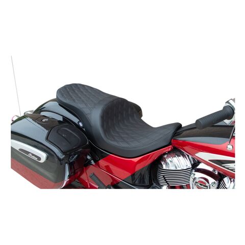Drag Specialties Low Profile Forward Touring Seat For Indian 2014-2026 Black Diamond Stitch [Open Box]
