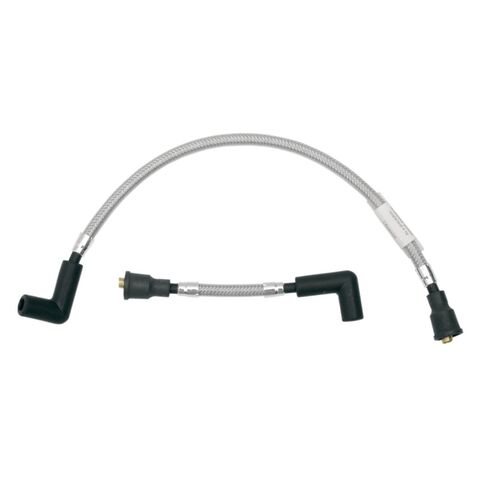 Magnum 8mm Plug Wire Set For Harley Big Twin 1965-1999 Polished Stainless [Previously Installed]