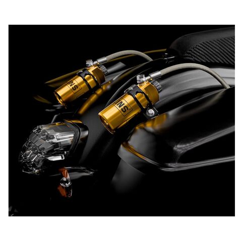 Kraus Ohlins / Fox Shock Reservoir Clamps For Harley Touring 2014-2026 Fox reservoir clamp / Black An... [Open Box]