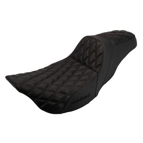 HogWorkz Rise Up Double Diamond Seat For Harley Touring 2008-2025 Black Stitch [Open Box]