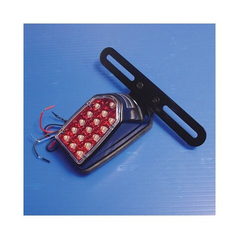 V-Twin Mfg. Mini Tombstone LED Tail Lamp With Bracket Black [Open Box]
