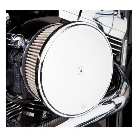 Arlen Ness Stage 2 Big Sucker Air Cleaner Kit For Harley 2008-2017 Standard Air Filter / Smooth Chrome Steel Cove... [Previously Installed]