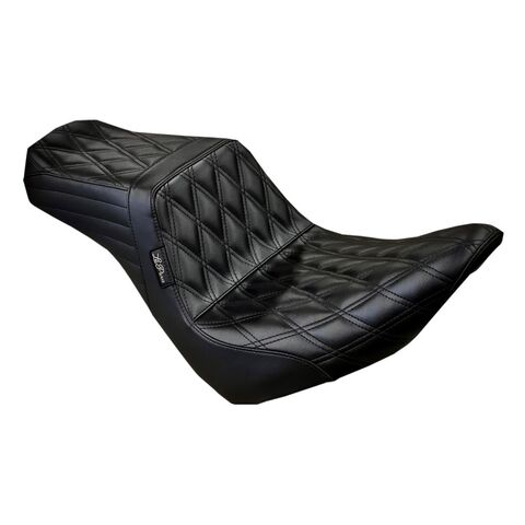 Le Pera TailWhip Double Diamond Stitch 2-Up Seat For Harley FXLR / FLSB 2018-2026 Standard / Black St... [Open Box]