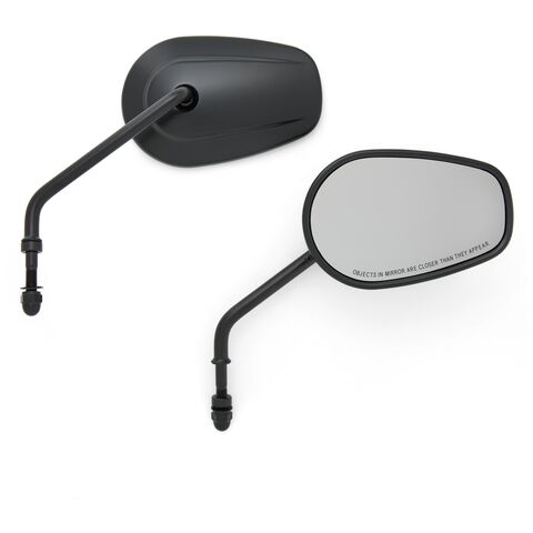 Milwaukee Twins Teardrop OEM Style Mirror Set Long Stem Black [Blemished - Good]