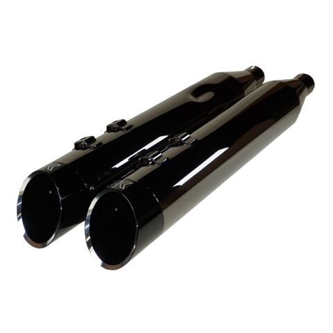 Khrome Werks HP Plus 4.5" Edge Tip Slip-On Mufflers For Harley Touring 2017-2026 Eclipse W/ Black Edge Tip [Blemished - Very Good]