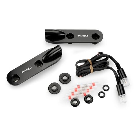 Puig Turn Signal Mirror Block Off Kawasaki Ninja ZX-10R / ZX-10RR 2016-2025 Black [Demo - Acceptable]