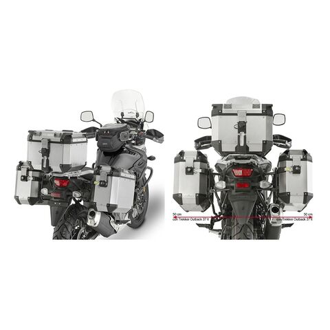 Givi PL3112CAM Side Case Racks Suzuki V-Strom 650 / 650XT 2017-2025 Black [Open Box]