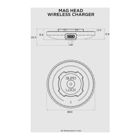 Quad Lock MAG V2 Wireless Charging Head [Open Box]