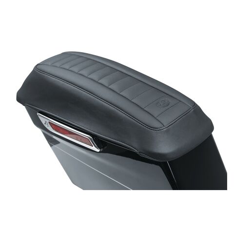 Mustang Saddlebag Lid Covers For Harley Touring 2014-2025 Deluxe, Black Stitching [Open Box]