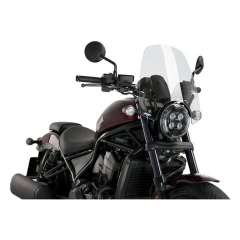 Puig Touring Naked New Generation Windscreen Honda Rebel 1100 2021-2026 Clear [Blemished - Good]