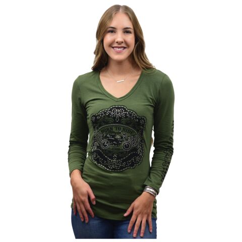 Liberty Wear Born To Ride Women's Long Sleeve T-Shirt