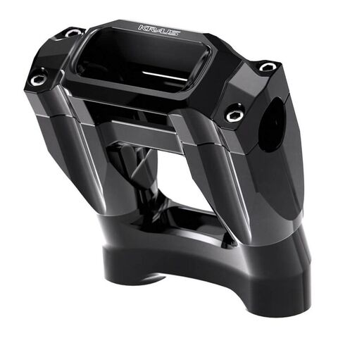 Kraus Motor Co. Core Isolated Risers For Harley Touring / Softail 1983-2026 5" Kickback / 1" Clamp / Black Anodiz... [Previously Installed] Bla... [Demo - Acceptable]
