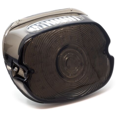 Letric Lighting Co. Slantback LED Taillight w/ Plate Window For Harley 1999-2026 Low Profile Smoke Lens [Demo - Acceptable]