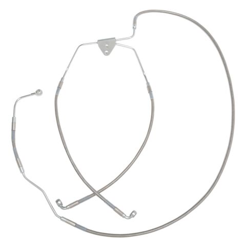 Drag Specialties Standard Length Front Brake Line Kit For Harley ABS Touring 2009-2013 Front Lower/Mid / Black [Blemished - Good]