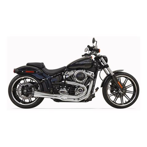 Bassani Road Rage 2-Into-1 Exhaust For Harley Softail Breakout / Fat Boy / FXDR 2018-2026 Chrome [Demo - Acceptable]