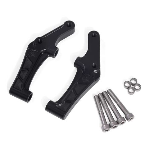 Ken's Factory Next Level Front Caliper Bracket Kit For Harley Touring 2008-2025 Black [Blemished - Good]