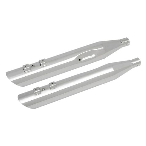 Drag Specialties Slashdown Slip On Mufflers For Harley Touring 1995-2016 / Trike 2009-2026 4" / Chrome [Blemished - Good]
