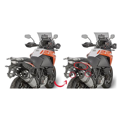 Givi PLR7706 Rapid Release Side Case Racks KTM 1190 Adventure / 1290 Super Adventure / R / S / T 2013-2020 Black [Blemished - Good]