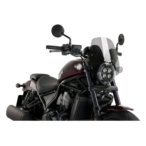 Puig Naked New Generation Windscreen Honda Rebel 1100 2021-2026 Smoke [Blemished - Very Good]