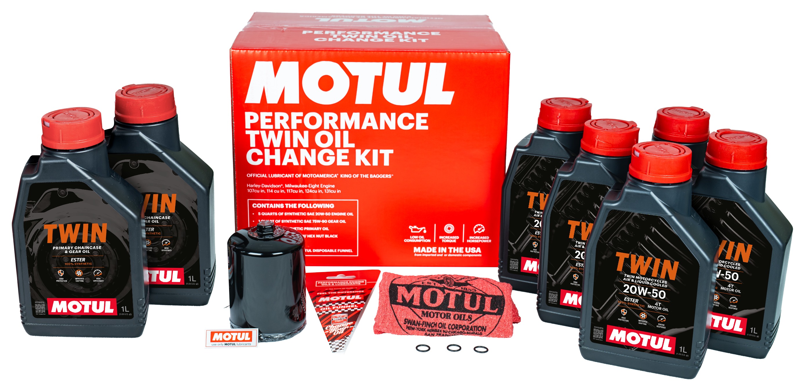 Motul Twin Oil Change Kit For Harley Milwaukee-Eight 2017-2026