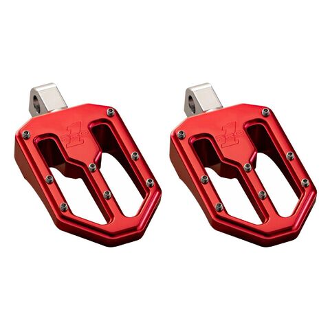 Pro-One Moto V1 Billet Foot Pegs For Harley Red [Open Box] Red [Blemished - Good]