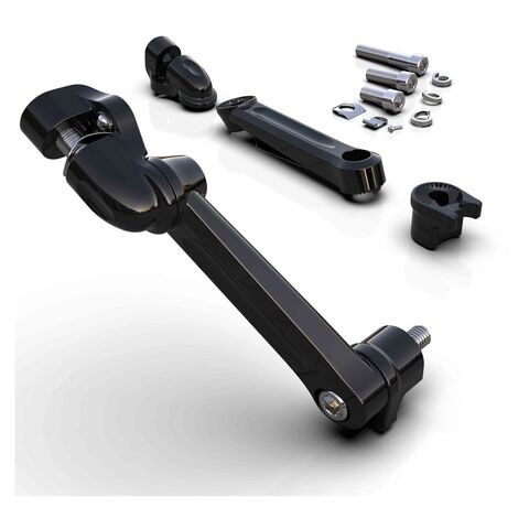 Ciro Adjustable Passenger Peg Mount For Harley Touring 1999-2026 Black [Open Box]