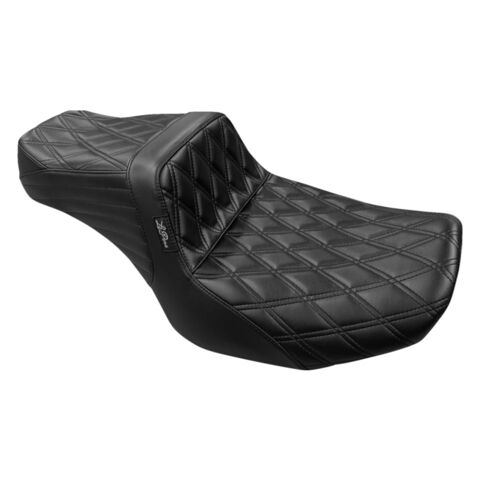 Le Pera TailWhip Double Diamond Stitch 2-Up Seat For Harley FLHX / FLTRX 2023-2026 Black Stitch / Standard [Blemished - Good]