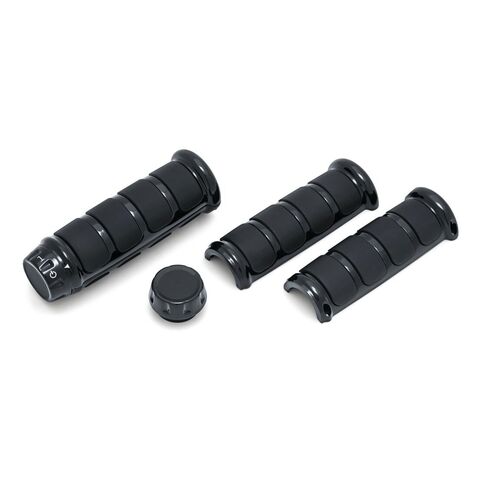 Kuryakyn ISO Heated Black Grips For Harley Touring 2010-2020 Gloss Black [Previously Installed]