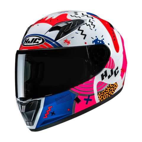 HJC Youth Y10 Mika Helmet Pink/Blue/White/Orange / Youth LG [Blemished - Good]