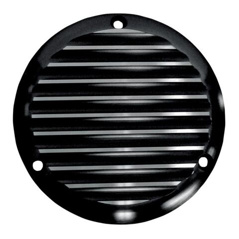 Joker Machine Finned Derby Cover For Harley Big Twin 1970-1999 Black [Previously Installed]