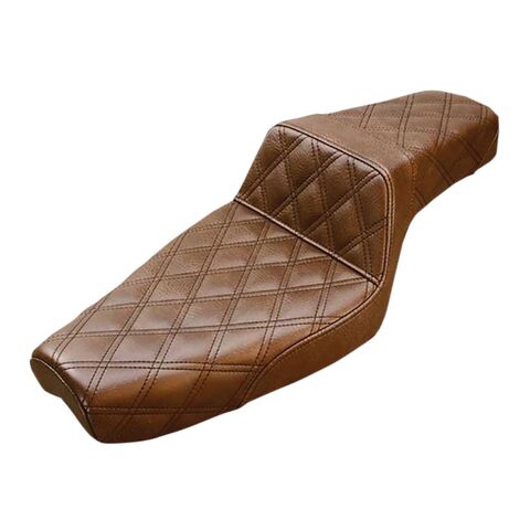 Saddlemen Step-Up LS Lattice Stitch Seat For Indian Scout Bobber / Rogue 2018-2024 Rear Lattice Stitch LS / Brown [Blemished - Good]