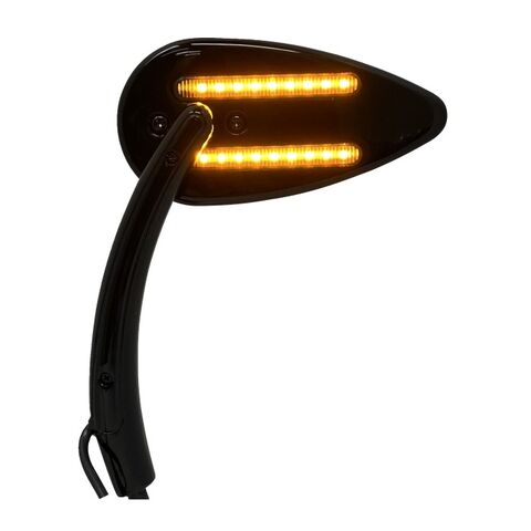 Custom Dynamics LED Turn Signal Mirrors For Harley Black [Open Box]