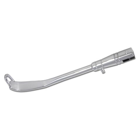 V-Twin Mfg. Chrome Flat Bottom 1" Extended Length Jiffy Stands For Sportster 1952-1983