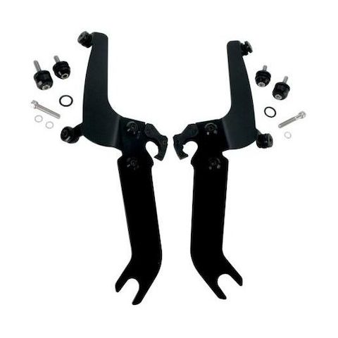 Memphis Shades Sportshield Trigger-Lock Mount Kit For Harley Softail 1986-2017 Polished / With OEM Light Bar [Blemished - Good]