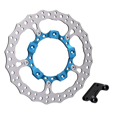 Arlen Ness 14" Full-Floating Big Billet Brake Rotor For Harley Touring 2014-2025 Blue / Left Side [Blemished - Good]