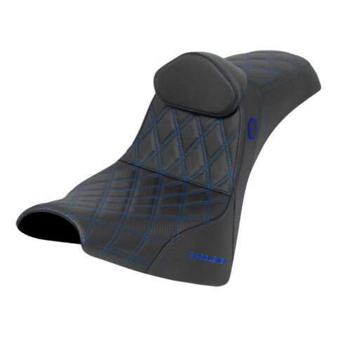 Saddlemen Pro Series SDC Performance Gripper Seat For Harley Softail FXBB/S / FXST 2018-2026 Without Backrest / Blue Stitch [Demo - Acceptable]