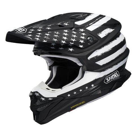 Shoei VFX-EVO Faithful 2 Helmet Matte Black/White / LG [Blemished - Very Good]