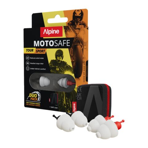 Alpine Hearing Protection MotosafePro Earplugs Dual Pack