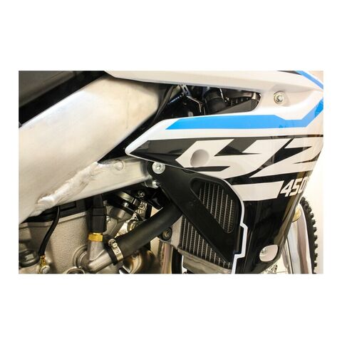 Works Connection Radiator Braces Yamaha YZ250F / YZ450F 2023-2026 Black / Aluminum [Open Box]