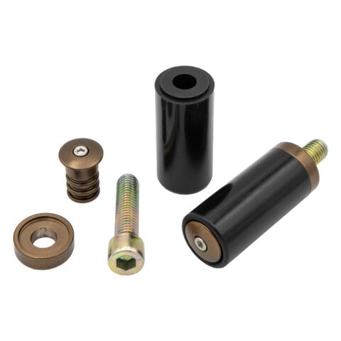 Santoro Fabworx Crash Bar Extreme Chacho Sliders For Harley Dyna / Softail 1991-2026 Bronze [Blemished - Good]