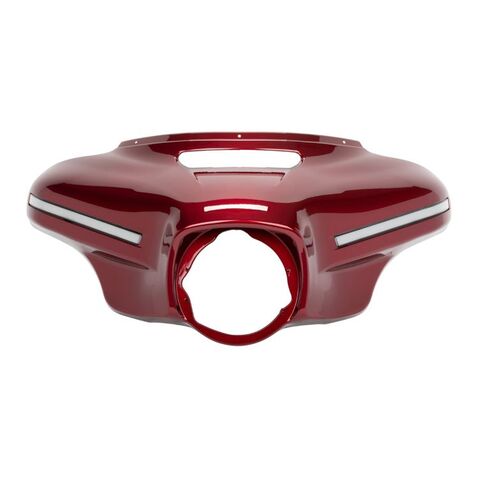 HogWorkz OE Color Matched Outer Fairing With Integrated LEDs For Harley Touring 2014-2025 Velocity Red Sunglo [Blemished - Good]