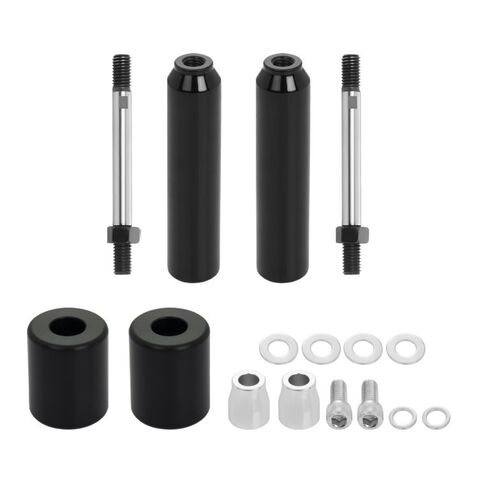 HogWorkz 5.5" Rear Shock Mount Frame Slider Guards For Harley Dyna 2006-2017
