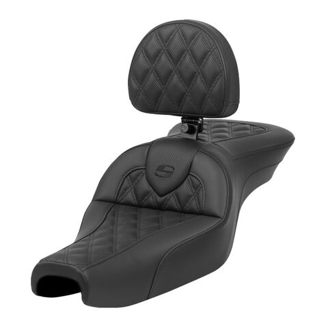 Saddlemen Roadsofa LS Lattice Stitch 2-Up Seat For Harley Sportster With 3.3 Gallon Tank 2004-2022 Wi... [Open Box]