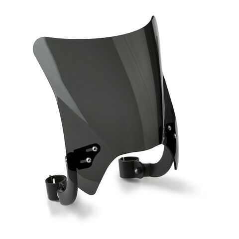 National Cycle Mohawk Universal Windscreen 31mm - 43mm O.D. Fork Mount Dark Smoke / Black - Curved Mounts [Blemished - Very Good]