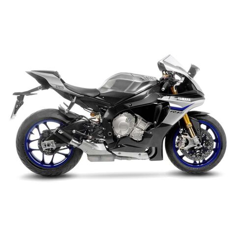 LeoVince LV Corsa Slip-On Exhaust Yamaha R1 / R1M 2015-2026 Black Stainless Steel [Previously Installed]